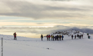 Track on Kilimanjaro to highest peak on the Machame Route Whiskey. 5 day